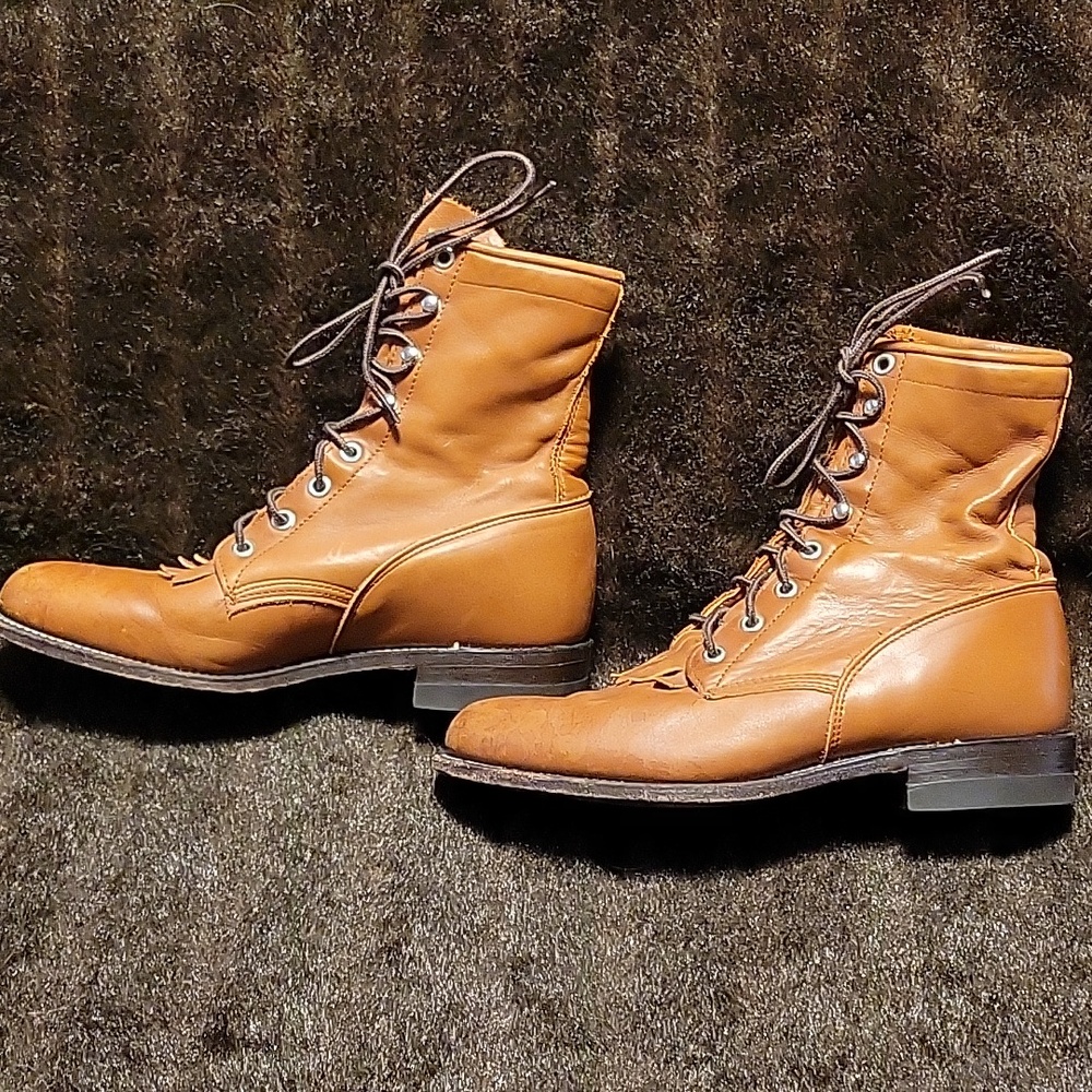 Justin Ropers, Cognac, Size 6. - Picture 3 of 6